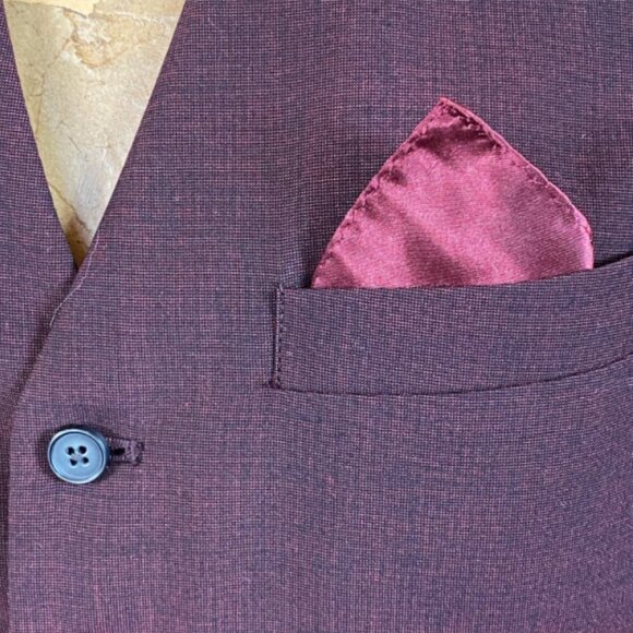 INC International Concepts Button-Down Waistcoat/Vest Sz S Burgundy 311L - Picture 5 of 9